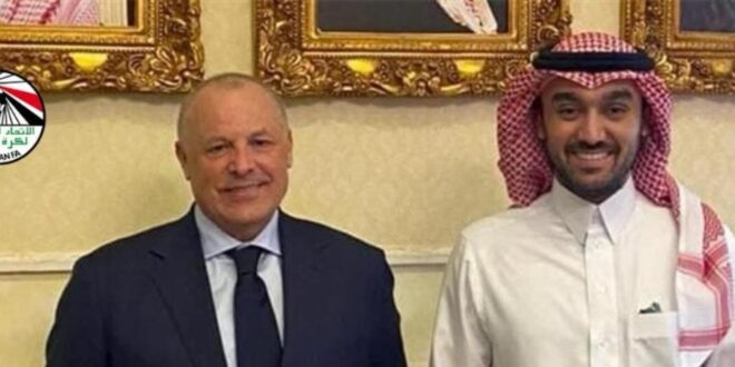 أبو ريدة يهنئ الأمير عبد العزيز بن تركي لاستمراره رئيسًا للاتحاد العربي#أبو #ريدة #يهنئ #الأمير #عبد #العزيز #بن #تركي #لاستمراره #رئيسا #للاتحاد #العربي