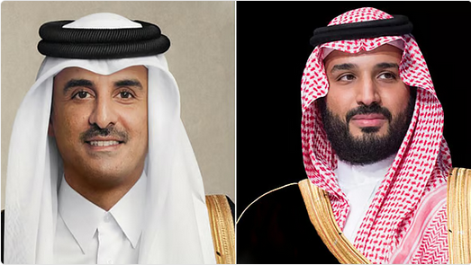 ولي العهد وأمير قطر يستعرضان هاتفيًا العلاقات الأخوية ويبحثان تطورات الأحداث#ولي #العهد #وأمير #قطر #يستعرضان #هاتفيا #العلاقات #الأخوية #ويبحثان #تطورات #الأحداث